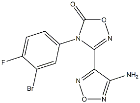 3-(4-氨基-1,2,5-噁二唑-3-基)-4-(3-溴-4-氟苯基)-1,2,4-二唑-5(4H)-酮,3-(4-amino-1,2,5-oxadiazol-3-yl)-4-(3-bromo-4-fluorophenyl)-1,2,4-oxadiazol-5(4H)-one