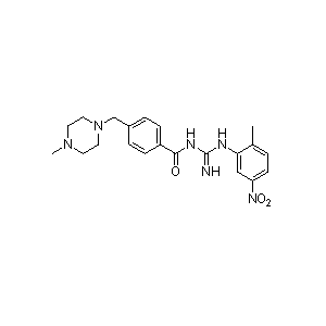 依马替尼-int F,N-(N-(2-methyl-5-nitrophenyl)carbamimidoyl)-4-((4-methylpiperazin-1-yl)methyl)benzamide