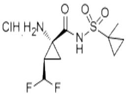 (1R,2R)-1-amino-2-(difluoromethyl)-N-(1-methylcyclopropylsulfonyl) cyclopropanecarboxamide hydrochloride