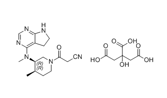托法替尼杂质22,3-((3R,4R)-3-((6,7-dihydro-5H-pyrrolo[2,3-d]pyrimidin-4-yl) (methyl)amino)-4-methylpiperidin-1-yl)-3-oxopropanenitrile 2-hydroxypropane-1,2,3-tricarboxylate