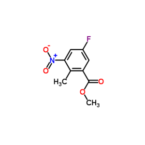 2-甲基-3-硝基-5-氟苯甲酸甲酯,Methyl 5-fluoro-2-methyl-3-nitrobenzoate