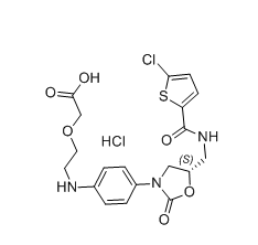 利伐沙班杂质25,(S)-2-(2-((4-(5-((5-chlorothiophene-2-carboxamido)methyl)- 2-oxooxazolidin-3-yl)phenyl)amino)ethoxy)acetic acid  hydrochloride