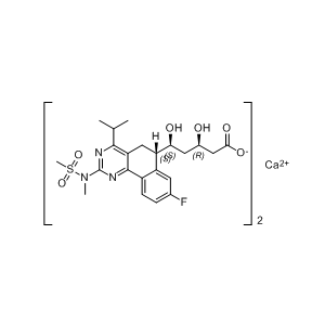 瑞舒伐他汀鈣雜質(zhì)11,(3R,5S)-5-((S)-8-fluoro-4-isopropyl-2-(N-methylmethyl sulfonamido)-5,6-dihydrobenzo[h]quinazolin-6-yl)-3,5- dihydroxypentanoate calcium(II)