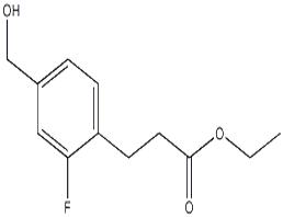 3-（2-氟-4-羟甲基苯基）丙酸乙酯,ethyl 3-(2-fluoro-4-(hydroxymethyl)phenyl)propanoat
