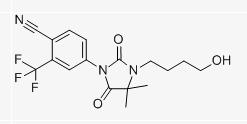 4-[3-(4-羟基丁基)-4,4-二甲基-2,5-二氧代-1-咪唑烷基]-2-(三氟甲基)苯腈,RU 58841
