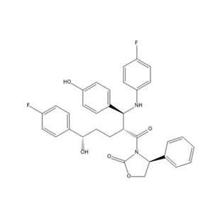 依折麦布杂质D,Ezetimibe Impurity D/(4S)-3-[(2R,5S)-5-(4-fluorophenyl)-2-[(S)-[(4-fluorophenyl)amino](4-hydroxyphenyl)methyl]-5-hydroxypentanoyl]-4-phenyl-1,3-oxazolidin-2-one
