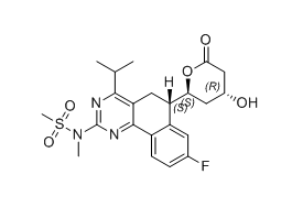 瑞舒伐他汀钙杂质36,N-((S)-8-fluoro-6-((2S,4R)-4-hydroxy-6-oxotetrahydro- 2H-pyran-2-yl)-4-isopropyl-5,6-dihydrobenzo[h]quinazolin- 2-yl)-N-methylmethanesulfonamide