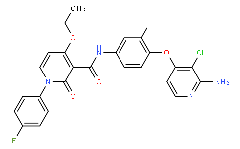 N-[4-(2-amino-3-chloropyridin-4-yl)oxy-3-fluorophenyl]-4-ethoxy-1-(4-fluorophenyl)-2-oxopyridine-3-c,N-[4-(2-amino-3-chloropyridin-4-yl)oxy-3-fluorophenyl]-4-ethoxy-1-(4-fluorophenyl)-2-oxopyridine-3-carboxamide