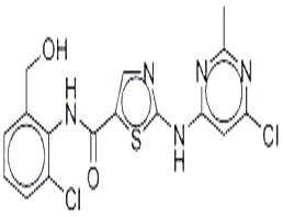 Des-6-[4-(2-hydroxyethyl)-1-piperazinyl]-6-chloro Dasatinib/N-[2-Chloro-6-(hydroxymethyl)phenyl]-2-[(6-chloro-2-methyl-4-pyrimidinyl)amino]-5-thiazolecarboxamide