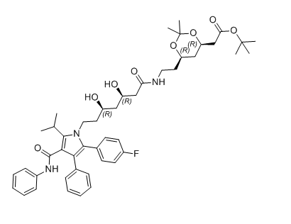 阿托伐他汀钙杂质22,tert-butyl 2-((4R,6R)-6-(2-((3R,5R)-7-(2-(4-fluorophenyl)-5- isopropyl-3-phenyl-4-(phenylcarbamoyl)-1H-pyrrol-1-yl)-3,5- dihydroxyheptanamido)ethyl)-2,2-dimethyl-1,3-dioxan-4-yl)acetate