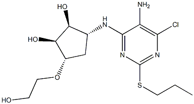 Ticagrelor Acetonide/(1S,2S,3S,5R)-3-(2-Hydroxyethoxy)-5-[[5-amino-6-chloro-2-(propylthio)pyrimidin-4-yl]amino]cyclopentane-1,2-diol