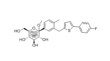 卡格列净杂质10,(2S,3R,4S,5S,6R)-2-(3-((5-(4-fluorophenyl)thiophen-2-yl)methyl)- 4-methylphenyl)-6-(hydroxymethyl)-2-methoxytetrahydro-2H- pyran-3,4,5-triol