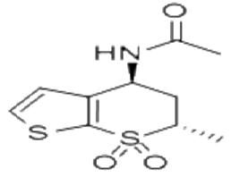 N-[(4S,6S)-5,6-二氢-6-甲基-4H-噻吩并[2,3-B]噻喃-4-基]乙酰胺-7,7-二氧化物,N-[(4S,6S)-6-METHYL-7,7-DIOXO-5,6-DIHYDRO-4H-THIENO[2,3-B]THIOPYRAN-4-YL]ACETAMIDE