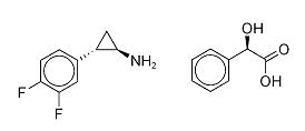(1R,2S)-2-(3,4-二氟苯基)環(huán)丙胺 (R)-扁桃酸鹽(替卡格雷）,(1R,2S)-2-(3,4-Difluorophenyl)cyclopropanamine (2R)-Hydroxy(phenyl)ethanoate