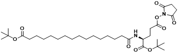 德谷胰島素側(cè)鏈（雙叔丁基保護）,1-(tert-butyl) 5-(2,5-dioxopyrolidin-1-yl) (16-(tert-butoxy)-16-oxohexadecanoyl)-L-glutamate