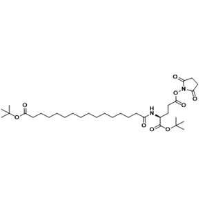 德谷胰島素側(cè)鏈（雙叔丁基保護）,1-(tert-butyl) 5-(2,5-dioxopyrolidin-1-yl) (16-(tert-butoxy)-16-oxohexadecanoyl)-L-glutamate