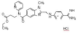 达比加群酯杂质 B,N-[[2-[[[4-(Aminoiminomethyl)phenyl]amino]methyl]-1-methyl-1H-benzimidazol-5-yl]carbonyl]-N-(2-pyridinyl)-beta-alanine ethyl ester hydrochloride