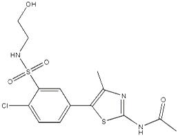 N-[5-[4-氯-3-[[(2-羟基乙基)氨基]磺酰基]苯基]-4-甲基-2-噻唑基]乙酰胺