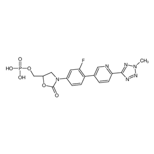 磷酸特地唑胺,[(5R)-3-[3-fluoro-4-[6-(2-methyltetrazol-5-yl)pyridin-3-yl]phenyl]-2-oxo-1,3-oxazolidin-5-yl]methyl dihydrogen phosphate