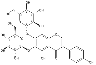 5,6,7,4’-四羥基異黃酮-6,7-O-二葡萄糖苷,5,6,7,40-tetrahydroxyisoflavone-6,7-di-O-b-D-glucopyranoside