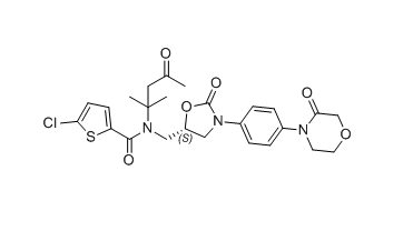 利伐沙班杂质31,(S)-5-chloro-N-(2-methyl-4-oxopentan-2-yl)-N-((2-oxo-3-(4-(3-oxo morpholino)phenyl)oxazolidin-5-yl)methyl)thiophene-2-carboxamide