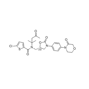 利伐沙班杂质31,(S)-5-chloro-N-(2-methyl-4-oxopentan-2-yl)-N-((2-oxo-3-(4-(3-oxo morpholino)phenyl)oxazolidin-5-yl)methyl)thiophene-2-carboxamide