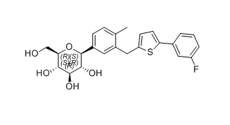 卡格列凈雜質(zhì)14,(2S,3R,4R,5S,6R)-2-(3-((5-(3-fluorophenyl)thiophen-2-yl)methyl)-4- methylphenyl)-6-(hydroxymethyl)tetrahydro-2H-pyran-3,4,5-triol