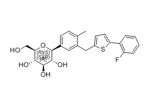 卡格列净杂质15,(2S,3R,4R,5S,6R)-2-(3-((5-(2-fluorophenyl)thiophen-2-yl)methyl)-4- methylphenyl)-6-(hydroxymethyl)tetrahydro-2H-pyran-3,4,5-triol
