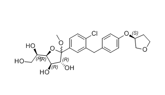 恩格列净杂质32,(3R,4R,5R)-2-(4-chloro-3-(4-(((S)-tetrahydrofuran-3-yl)oxy)benzyl) phenyl)-5-((R)-1,2-dihydroxyethyl)-2-methoxytetrahydrofuran-3,4-diol
