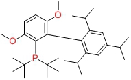 2-(二叔丁基膦)-3,6-二甲氧基-2'-4'-6'-三-I-丙基-1,1'-联苯,tBuBrettPhos / 2-(Di-t-butylphosphino)-3,6-dimethoxy- 2'-4'-6'-tri-i-propyl-1,1'-biphenyl