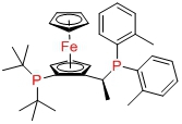 (R)-1-[(SP)-2-(二叔丁基膦)二茂铁基]乙基双(2-甲基苯基)膦,Josiphos SL-J505-1  / (R)-1-[(SP)-2-(Di-tert-butylphosphino)ferrocenyl]ethylbis(2-methylphenyl)phosphine