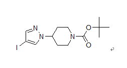 4-(4-碘-1H-吡唑-1-基)-1-哌啶羧酸-1,1-二甲基乙酯,1-Piperidinecarboxylic acid, 4-(4-iodo-1H-pyrazol-1-yl)-, 1,1-dimethylethyl ester