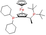 (S)-1-[(RP)-2-(二环己基膦)二茂铁基]乙基二叔丁基膦,"Josiphos SL-J009-2/ (S)-1-[(RP)-2-(Dicyclohexylphosphino)ferrocenyl]ethyldi-tert-butylphosphine"
