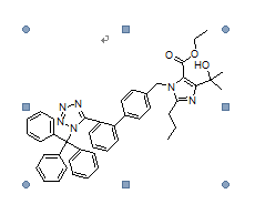 三苯甲基奥美沙坦乙酯,1H-IMidazole-5-carboxylic acid, 4-(1-hydroxy-1-Methylethyl)-2-propyl-1-[[2'-[1-(triphenylMethyl)-1H- tetrazol-5-yl][1,1'-biphenyl]-4-yl]Methyl]-, ethylester