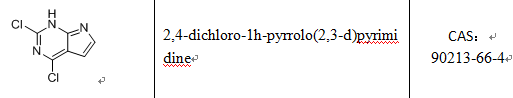 2,4-二氯-7H吡咯[2,3-D]嘧啶,2,4-DICHLORO-7H-PYRROLO2,3-DPYRIMIDINE