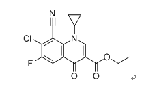 1-環(huán)丙基-6-氟-7-氯-1,4-二氫-8-氰基-4-氧代-3-喹啉羧酸乙酯,ethyl 7-chloro-8-cyano-1-cyclopropyl-6-fluoro-4-oxo-1,4-dihydroquinoline-3-carboxylate