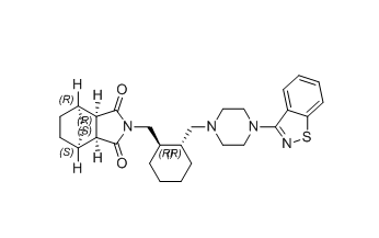 鲁拉西酮杂质27,(3aR,4R,7S,7aS)-2-(((1R,2R)-2-((4-(benzo[d]isothiazol-3-yl)piperazin-1-yl)methyl)cyclohexyl)methyl)hexahydro-1H-4,7-methanoisoindole- 1,3(2H)-dione