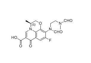 左氧氟沙星杂质30,(S)-9-fluoro-3-methyl-10-(N-(2-(N-methylformamido)ethyl) formamido-7-oxo-2,3-dihydro-7H-[1,4]oxazino[2,3,4-ij]quinoline-6 -carboxylic acid