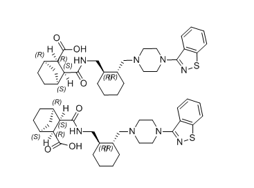 鲁拉西酮杂质35,(1R,2R,3S,4S)-3-((((1R,2R)-2-((4-(benzo[d]isothiazol-3-yl)piperazin-1-yl)methyl)cyclohexyl)methyl)carbamoyl)bicyclo[2.2.1]heptane-2- carboxylicacid