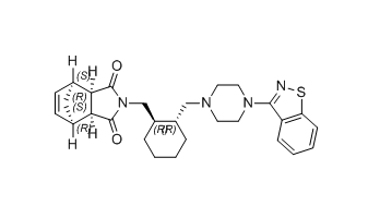 鲁拉西酮杂质36,(3aR,4S,7R,7aS)-2-(((1R,2R)-2-((4-(benzo[d]isothiazol-3-yl)piperazin-1-yl)methyl)cyclohexyl)methyl)-3a,4,7,7a-tetrahydro-1H-4,7-methanoisoindole-1,3(2H)-dione