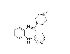 奥氮平杂质12,(Z)-4-(4-methylpiperazin-1-yl)-3-(2-oxopropylidene)-1H-benzo[b][1,4]diazepin-2(3H)-one