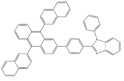 2-[4-(9,10-二萘-2-蒽-2-基)苯基]- 1-苯基-1H-苯并咪唑,2-[4-(9,10-Di-naphthalen-2-yl-anthracen-2-yl)-phenyl]-1-phenyl-1H-benzoiMidazole