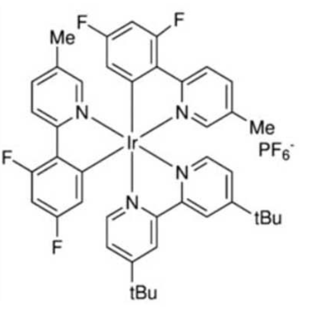二[2-(2,4-二氟苯基)-5-甲基吡啶][2,2"-联(四叔丁基吡啶)]铱二(六氟磷酸)盐,Ir[dF(Me)ppy]2(dtbbpy)PF6