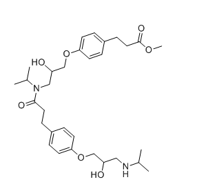艾司洛尔杂质04,methyl 3-(4-(2-hydroxy-3-(3-(4-(2-hydroxy-3-(isopropylamino) propoxy)phenyl)-N-isopropylpropanamido)propoxy)phenyl)propanoate