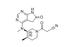 托法替尼杂质38,3-((3R,4R)-4-methyl-3-(methyl(6-oxo-6,7-dihydro-5H-pyrrolo[2,3-d] pyrimidin-4-yl)amino)piperidin-1-yl)-3-oxopropanenitrile