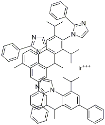 三[1-(3,5-二异丙基联苯-4-基)-2-苯基咪唑]合铱,Tris[1-(3,5-diisopropylbiphenyl-4-yl)-2-phenyl-1H-imidazole-C2,N]iridium(III)