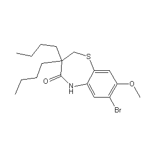 7-bromo-3,3-dibutyl-8-methoxy-2,3-dihydrobenzo[b][1,4]thiazepin-4(5H)-one