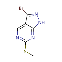 3-溴-6-(甲巯基)-1H-吡唑并[3,4-D]嘧啶,3-bromo-6-(methylsulfanyl)-1H-pyrazolo[3,4-d]pyrimidine