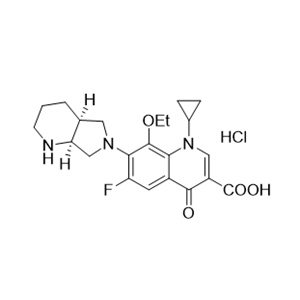 莫西沙星杂质C,1-cyclopropyl-8-ethoxy-6-fluoro-7-((4aS,7aS)-octahydro-6H- pyrrolo[3,4-b]pyridin-6-yl)-4-oxo-1,4-dihydroquinoline-3- carboxylic acid hydrochloride