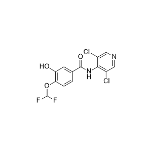 罗氟司特杂质E,N-(3,5-dichloropyridin-4-yl)-4-(difluoromethoxy)-3- hydroxybenzamide